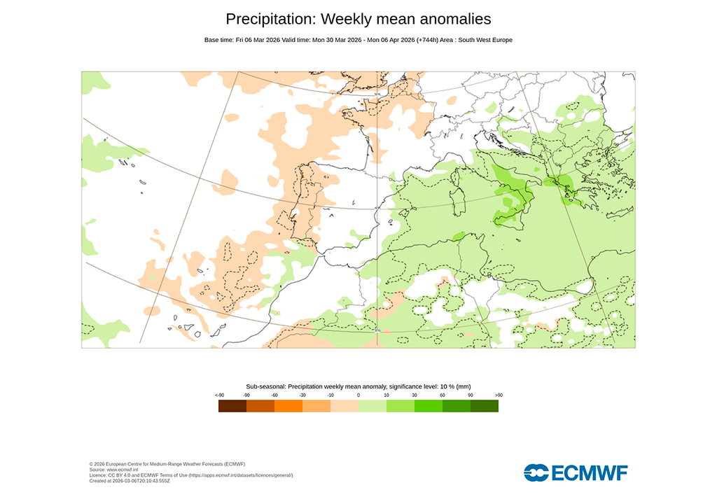 Las primeras tendencias empiezan a intuir la posibilidad de ambiente variable e inestable en el Mediterráneo.