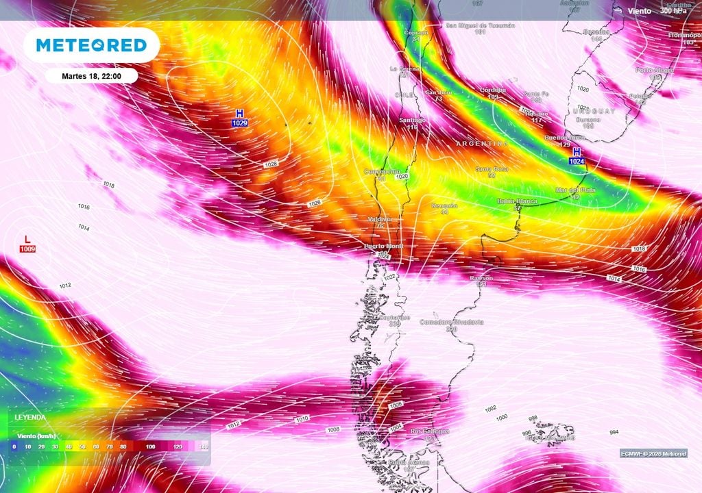 Meteored pronostica rachas de viento de 60 km/h para el martes (18) en Chile centro-sur Habrá 2 regiones de Chile centro-sur que recibirán las rachas de viento más intensas.