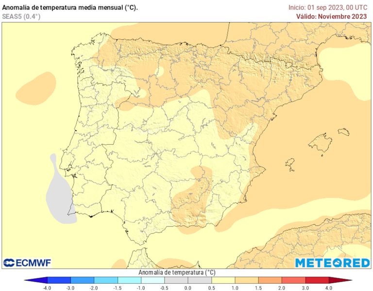 Previsión del tiempo otoño 2023: más cálido de lo normal en toda