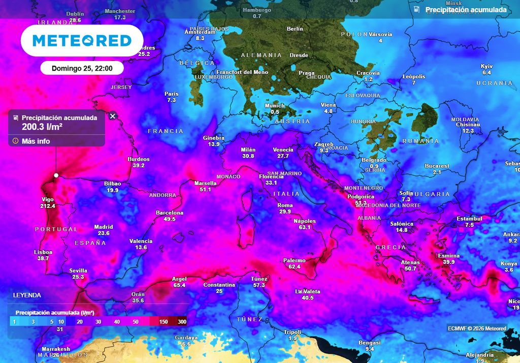 Esta semana se girará el mapa de precipitaciones: lloverá más en España y en la cuenca mediterránea que en el norte del continente europeo.