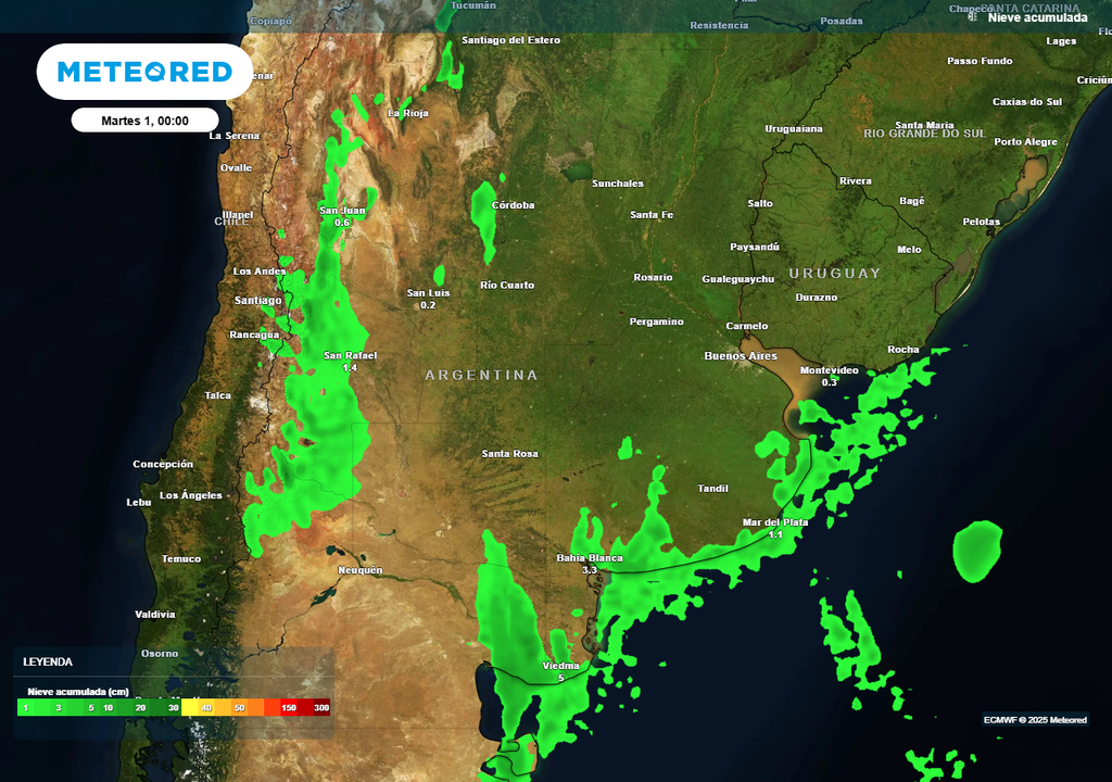 Ola de frío polar nieve nevadas Argentina Buenos Aires tiempo pronóstico clima SMN