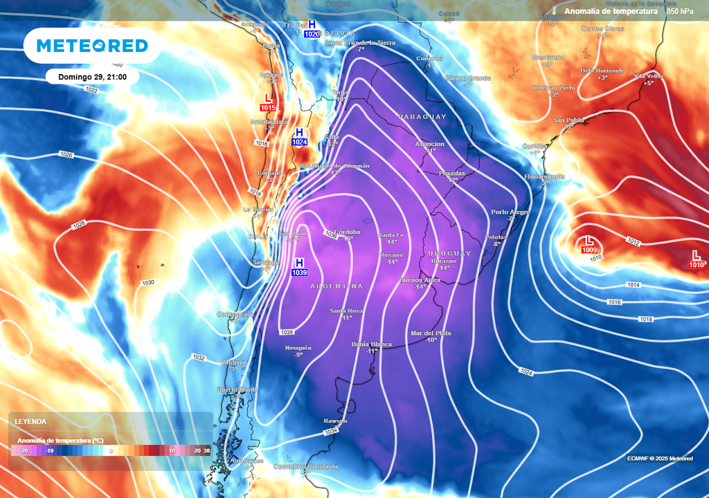 Ola de frío polar nieve nevadas Argentina Buenos Aires tiempo pronóstico clima SMN