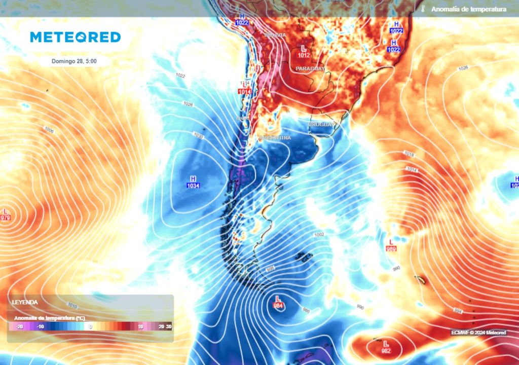 Tiempo Clima pronóstico Argentina alerta frío polar