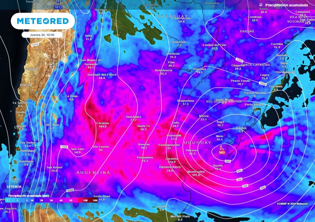 Ciclogénesis alerta lluvias y tormentas fuertes Argentina tiempo clima Pronóstico