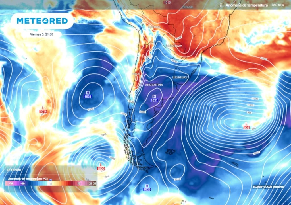 Frío polar Argentina tiempo pronóstico clima alerta Buenos Aires Patagonia