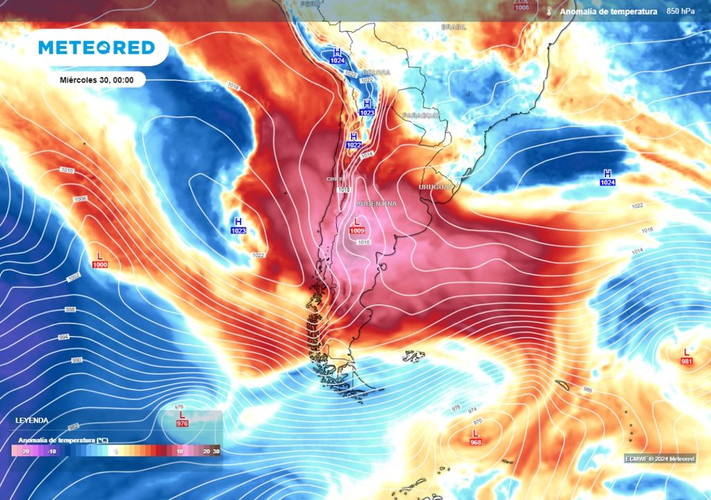 Tiempo clima pronóstico Argentina noviembre