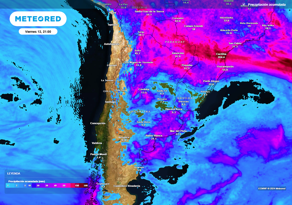 Lluvia, Tormenta, Cuyo, Pampeana, Argentina
