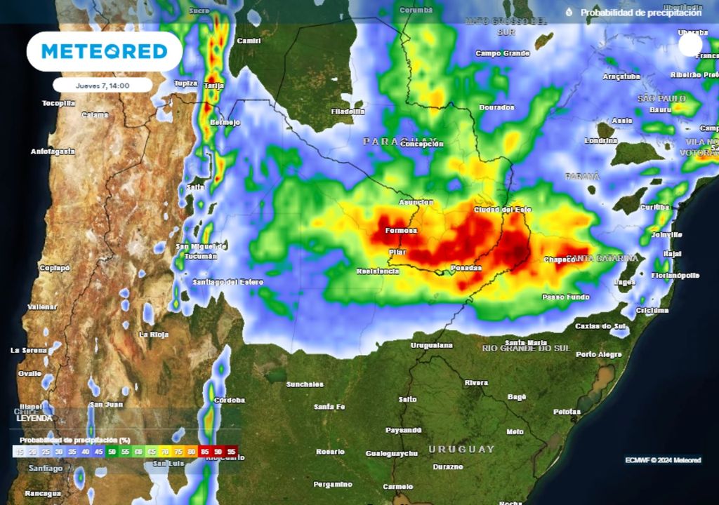 Alerta tormentas fuertes