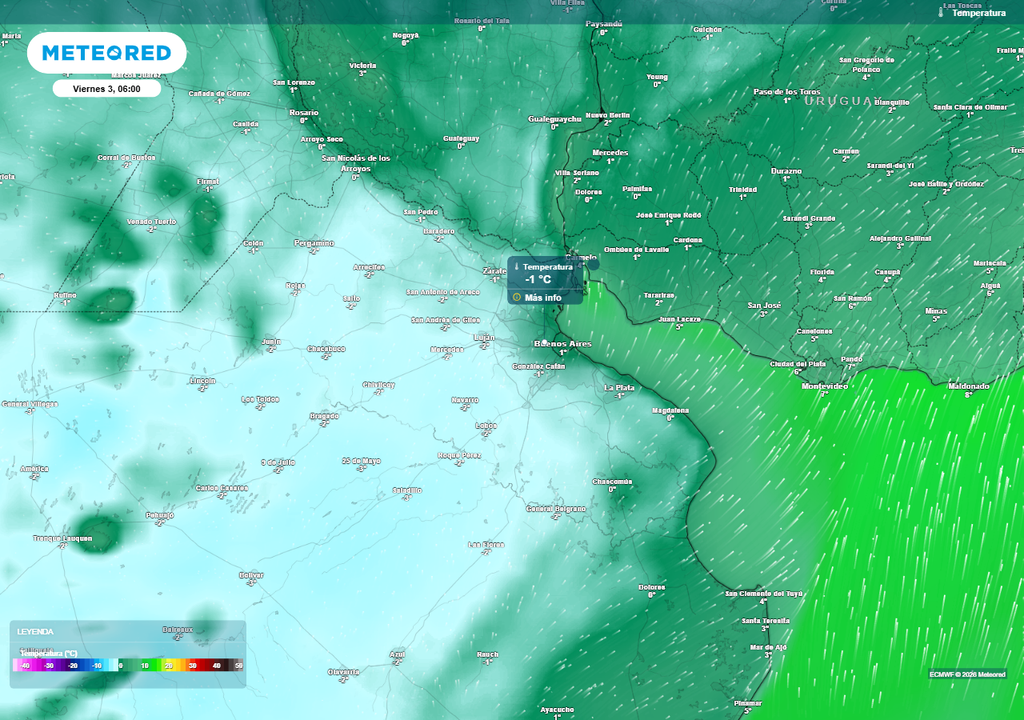 Buenos Aires AMBA frío tiempo pronóstico Se presentó hoy el amanecer más frío en lo que va de 2026 en la Ciudad de Buenos Aires.