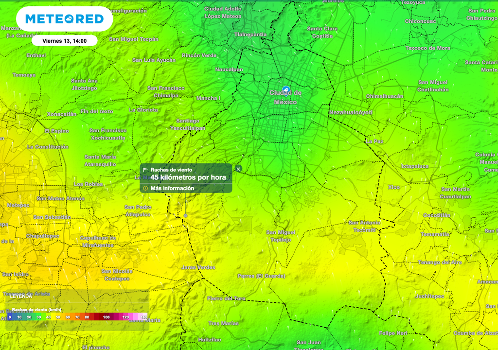 Rachas de viento CDMX Rachas de viento CDMX