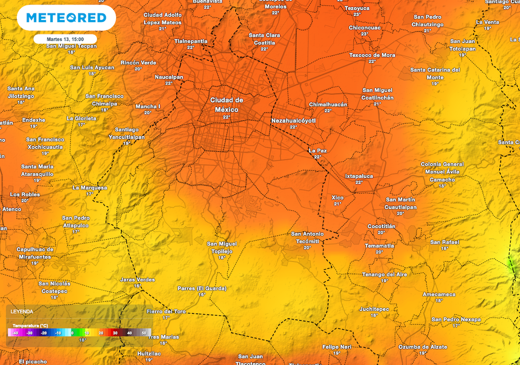 Temperatura máxima CDMX