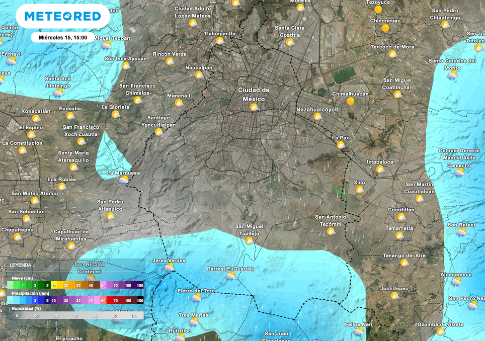 El tiempo en CDMX, 15 de enero: ambiente frío matinal, lluvias aisladas al sur, nieblas y rachas de hasta 30 km/h. Noticias en tiempo real