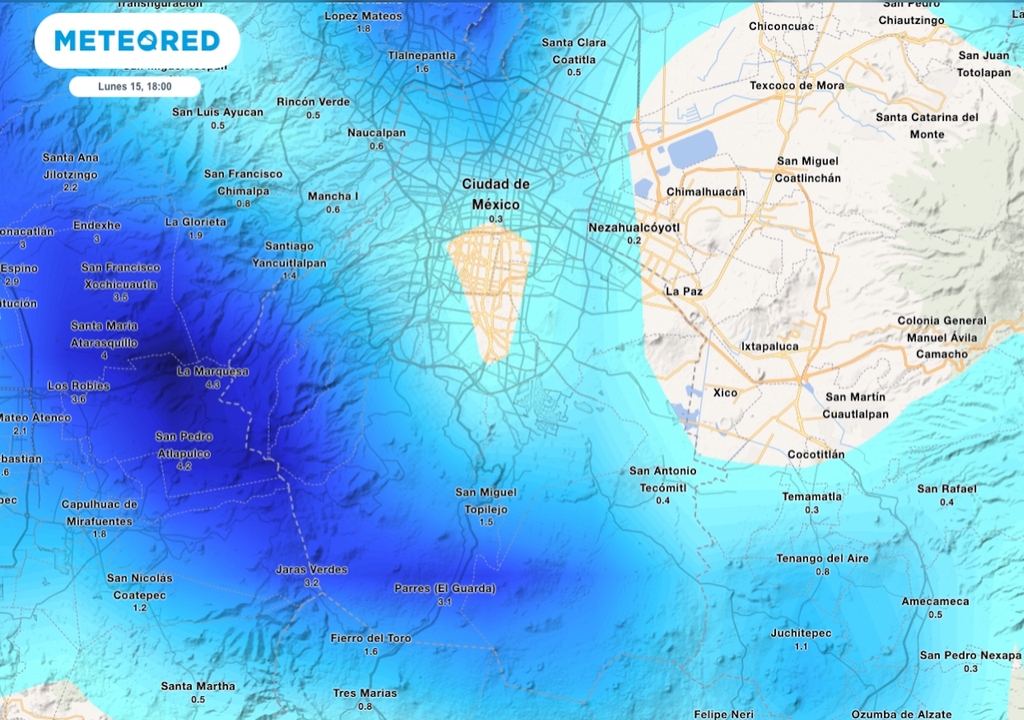 Pronóstico de lluvias CDMX