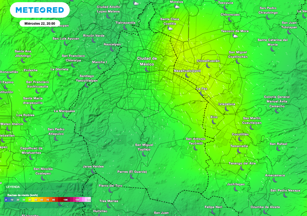 Rachas de viento CDMX