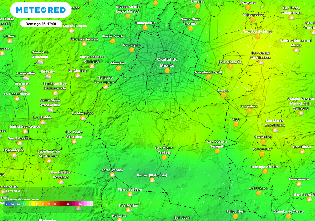 Rachas de viento en la CDMX