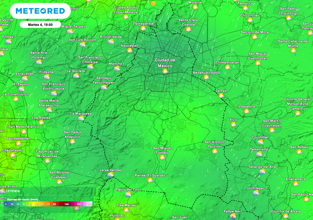 Rachas de viento CDMX