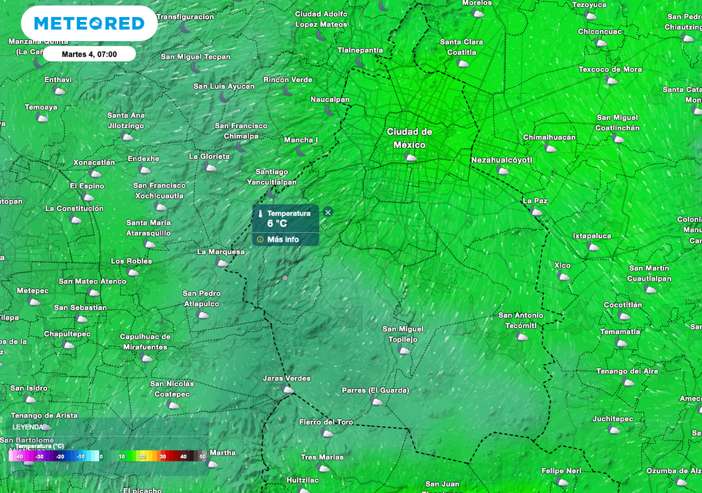 Temperatura mínima CDMX Temperatura mínima CDMX