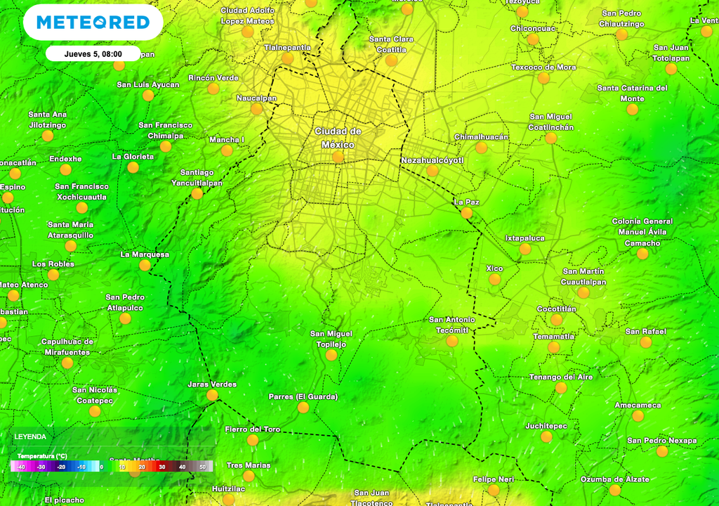 Temperatura mínima al amanecer