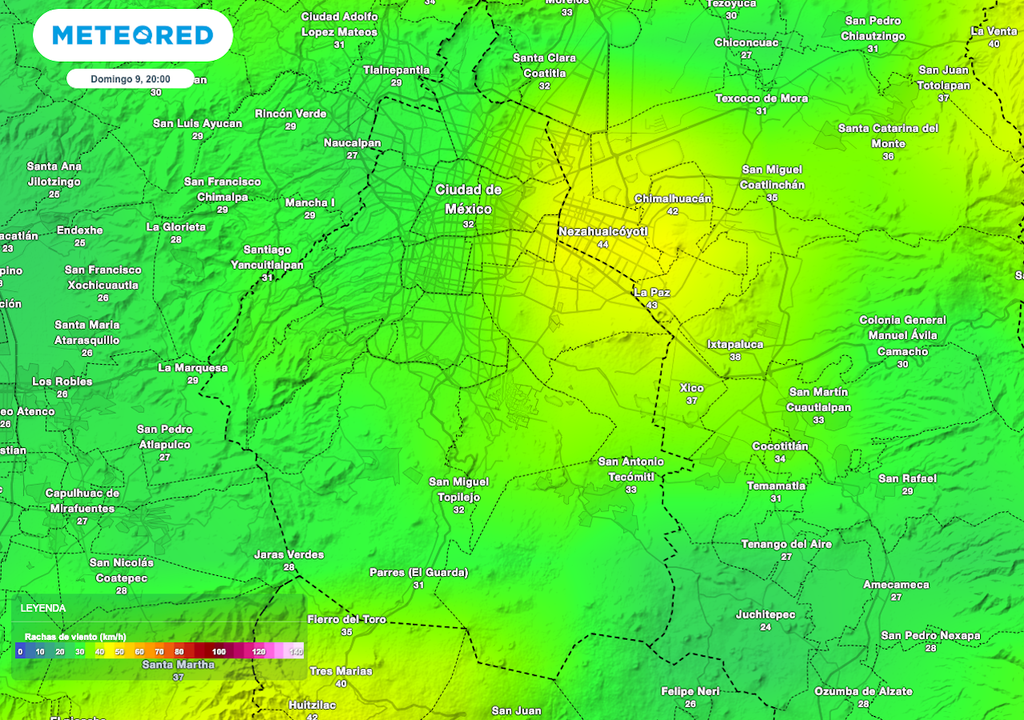 Rachas de viento CDMX