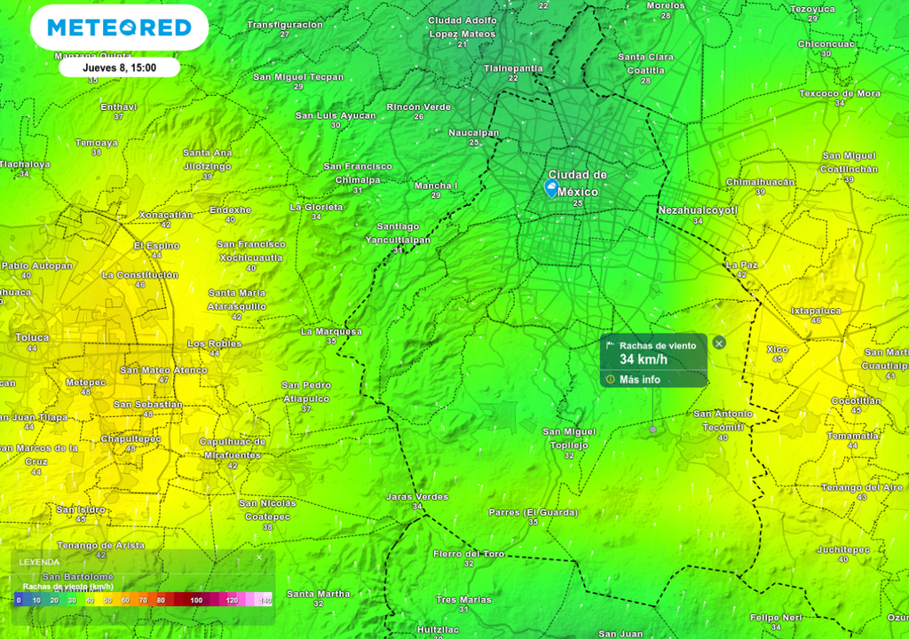 viento; rachas; anticiclon; CDMX; pronostico; estado del tiempo