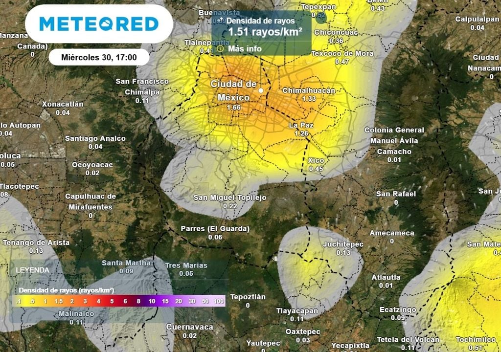 Las tormentas de esta semana podrían estar acompañadas de granizo y de rachas de viento superiores a 40 km/h.