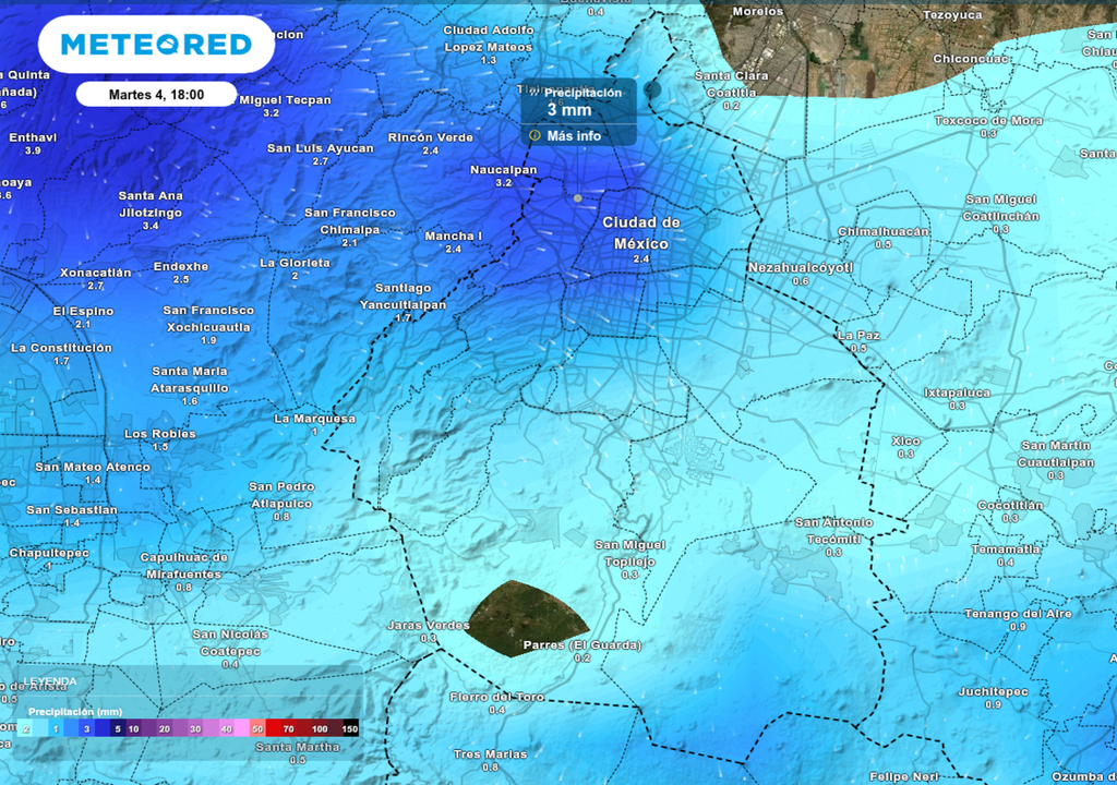 pronostico; el tiempo; CDMX; tormenta Desde las 17:00 h las lluvias, que inician hacia el sur, se extienden hacia centro, norte, poniente y oriente.