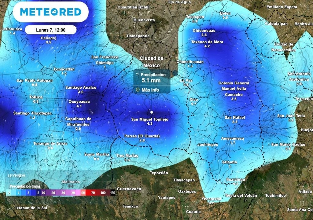 El lunes será el día más lluvioso de la semana, habrá acumulados mayores a 25 m. El resto de la semana el acumulado diario oscilará entre 5 a 20 mm.