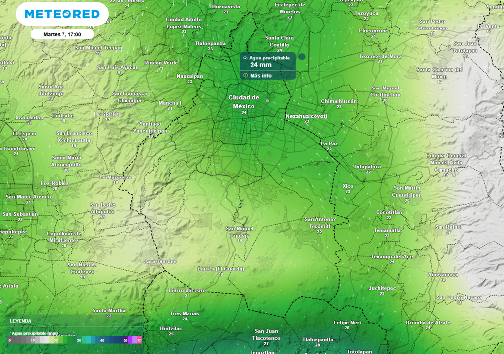 En la semana habrá acumulados mayores a 25 mm en 24 horas. Estos acumulados podrían generar afectaciones.