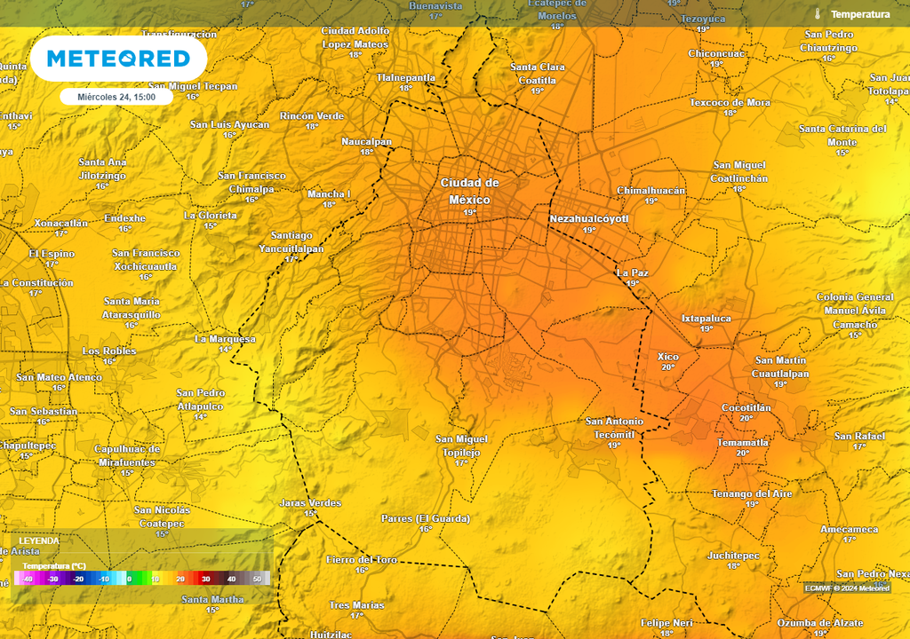 Temperatura máxima en CDMX Temperatura máxima en CDMX