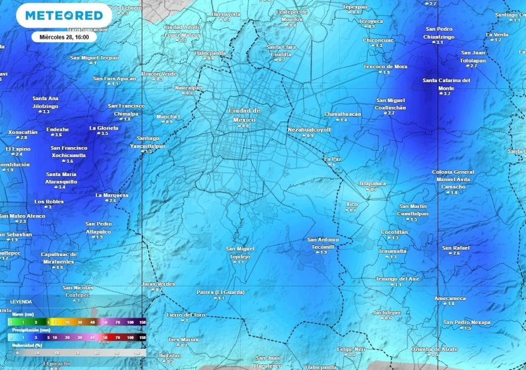 Las lluvias serán fuertes y extendidas en toda la capital durante el miércoles 28, pudiendo ser el día más lluvioso de la semana con hasta 20 mm acumulados ese día. Las lluvias serán fuertes y extendidas en toda la capital durante el miércoles 28, pudiendo ser el día más lluvioso de la semana.