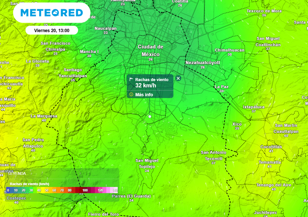 De lunes a sábado las rachas de viento se mantendrán entre 25 y 35 kilómetros por hora en el horario de la tarde.