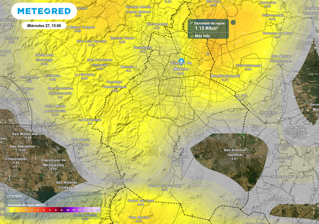 Ante la ocurrencia de tormentas eléctricas, mayormente de lunes a miércoles, se recomienda tomar precauciones y evitar actividades al aire libre.