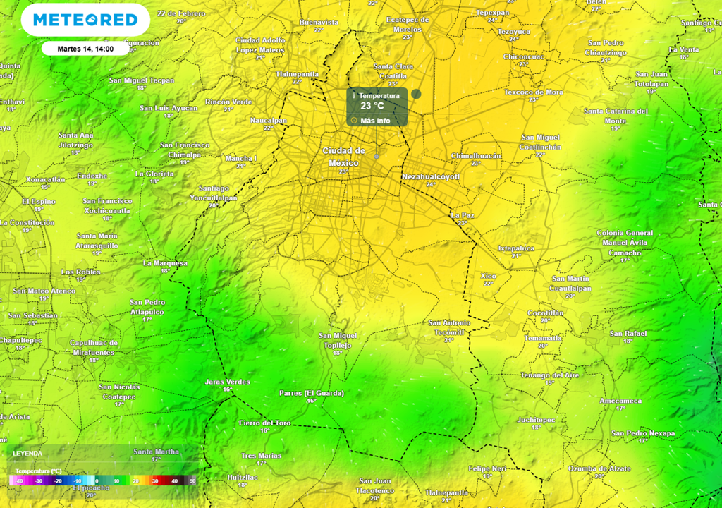 En los próximos días las tardes serán agradables en la CDMX, la temperatura máxima rondará los 24 °C.