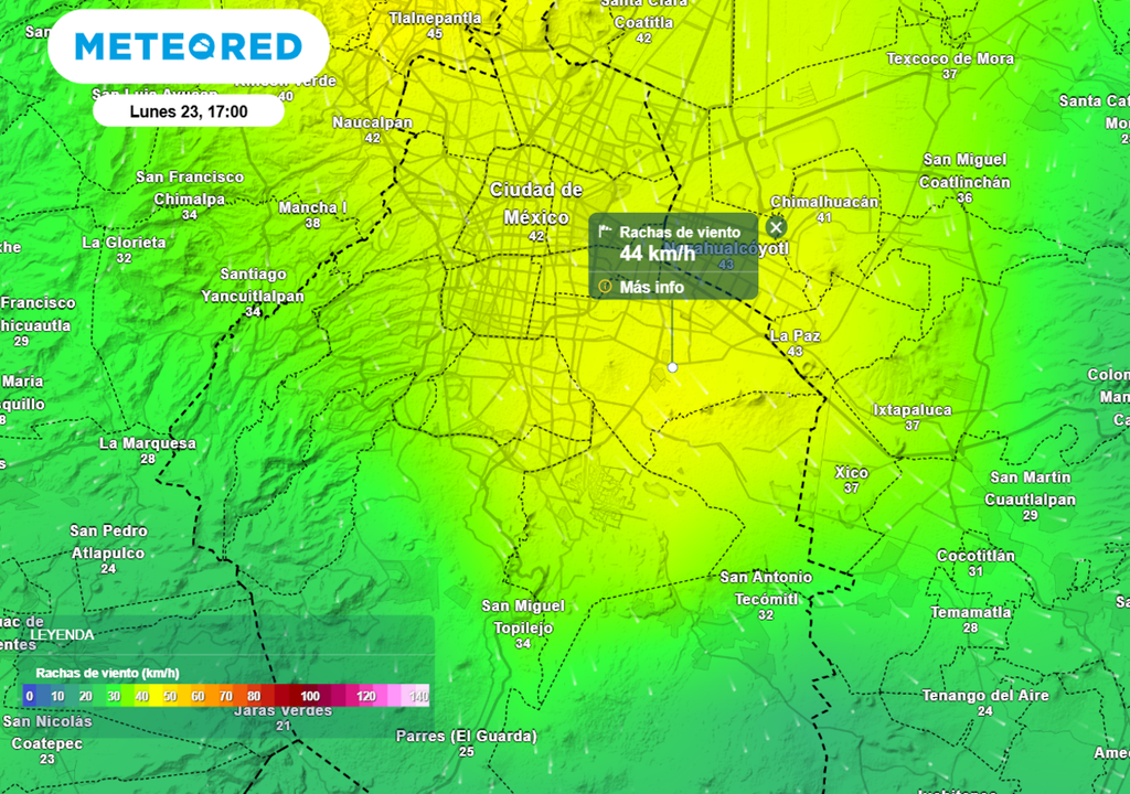 viento El lunes será el día más ventoso de la semana, habrá rachas mayores a 40 km/h en la Ciudad de México.