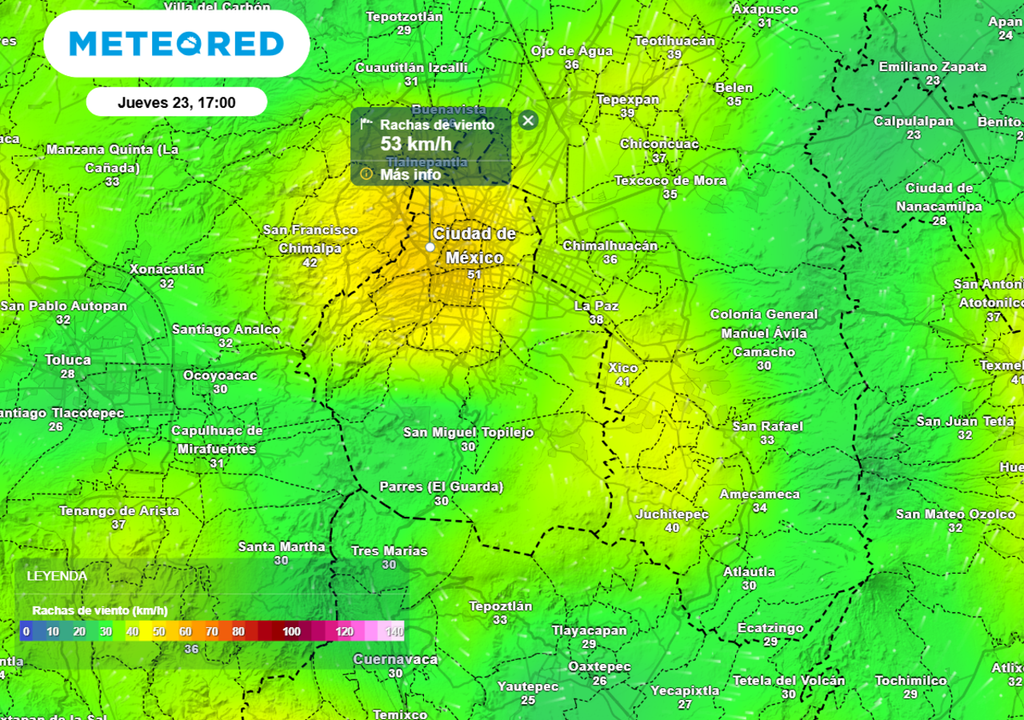 Fuertes vientos en la semana, las rachas más intensas serán superiores a 50 kilómetros por hora.