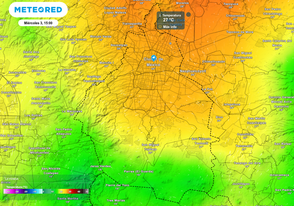 pronostico; temperatura; calor; CDMX; el tiempo Las tardes serán de cálidas a calurosas hasta el miércoles y más frescas hacia el fin de la semana.