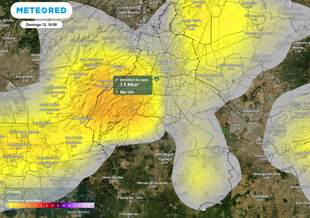 Ante tormentas eléctricas manténgase resguardado bajo techo, las descargas eléctricas podrían ser perceptibles en gran parte de la capital.