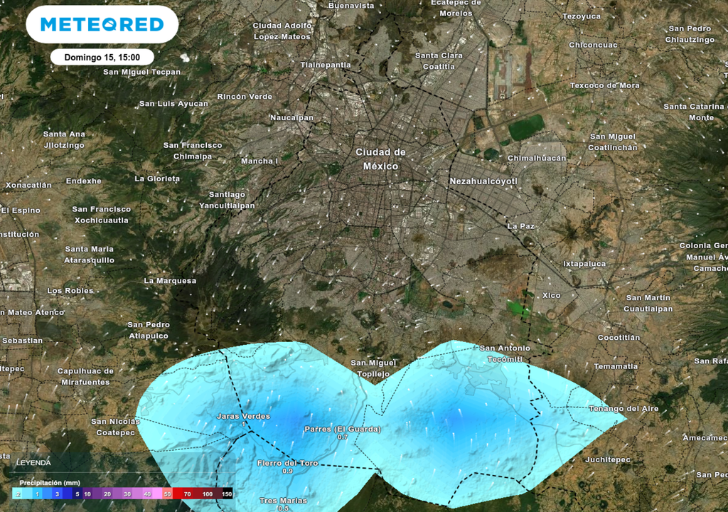 El relieve montañoso y el calentamiento diurno favorecen la probabilidad de lluvias aisladas en zonas del sur de la Ciudad de México.