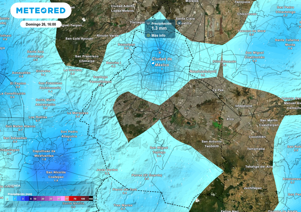 Las lluvias iniciarán en zonas del sur y poniente, extendiéndose gradualmente a otras zonas de la ciudad.