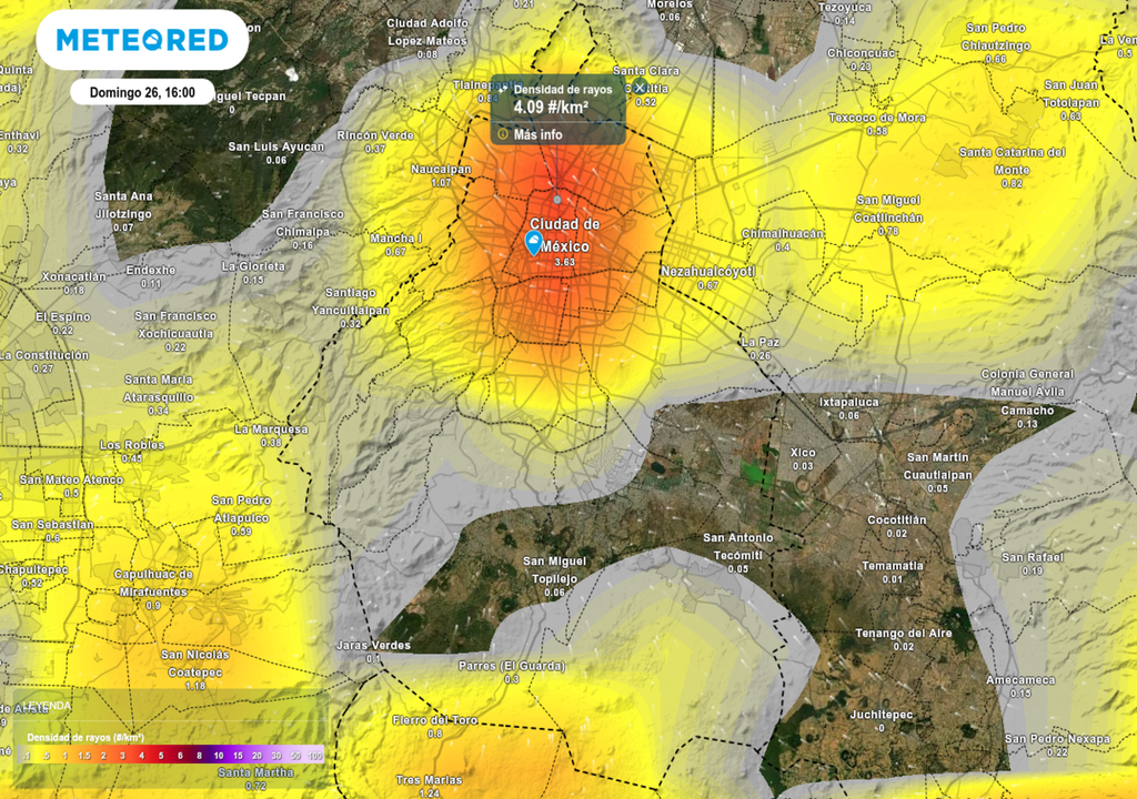 Las descargas eléctricas podrían ser perceptibles en gran parte de la capital, se recomienda evitar zonas abiertas.
