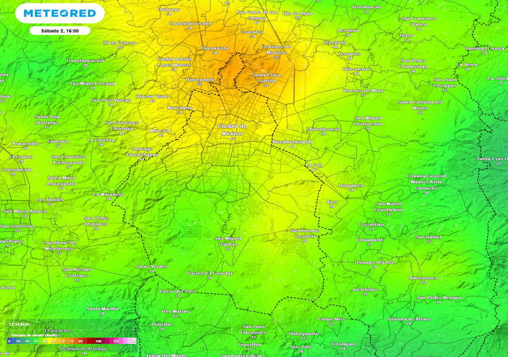 La tarde del sábado será la más ventosa, habrá rachas mayores a 45 kilómetros por hora.
