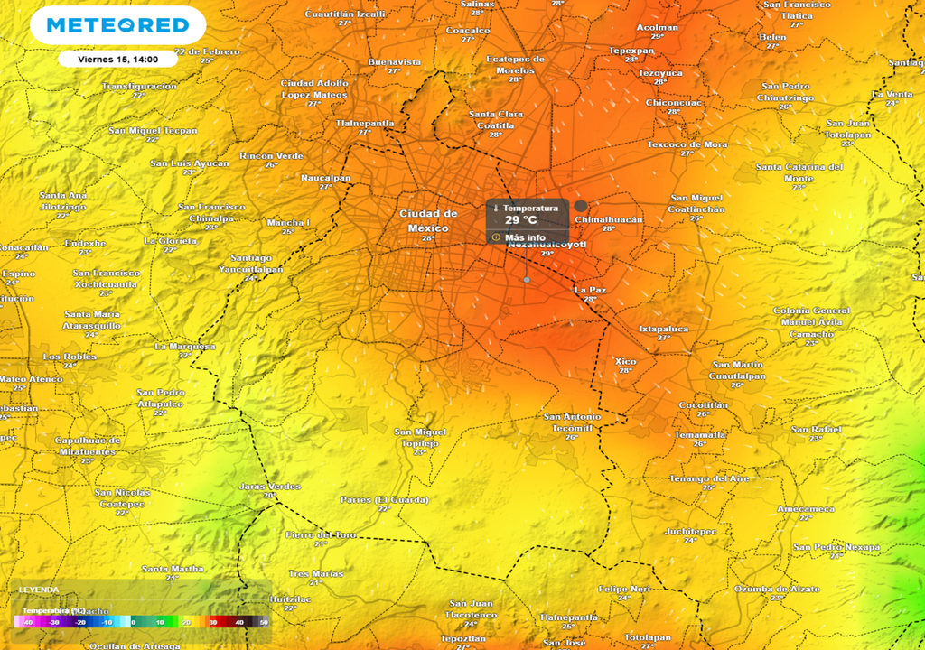 calor Iniciará el fin de semana con condiciones cálidas que se mantendrán hasta la tarde del sábado, máximas alrededor de 30 °C.