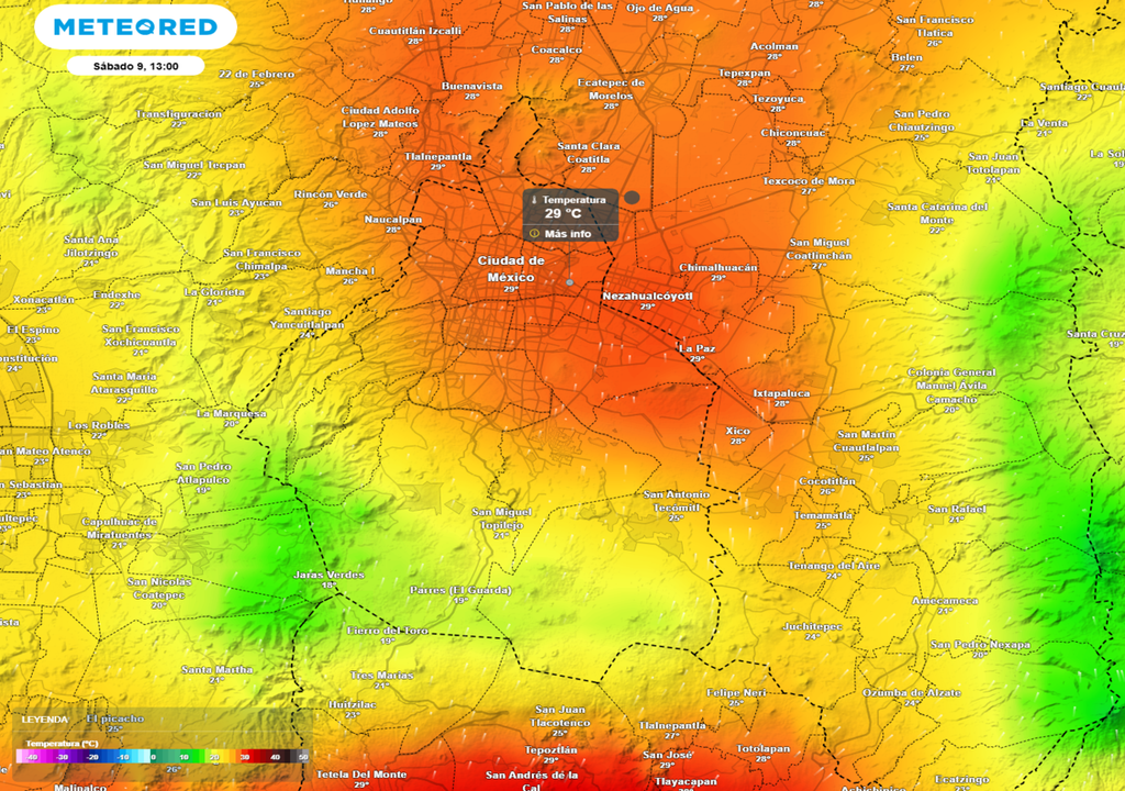 La tarde del viernes será cálida, la temperatura máxima será superior a 30 °C en siete alcaldías, todas localizadas en el centro y oriente de la capital.