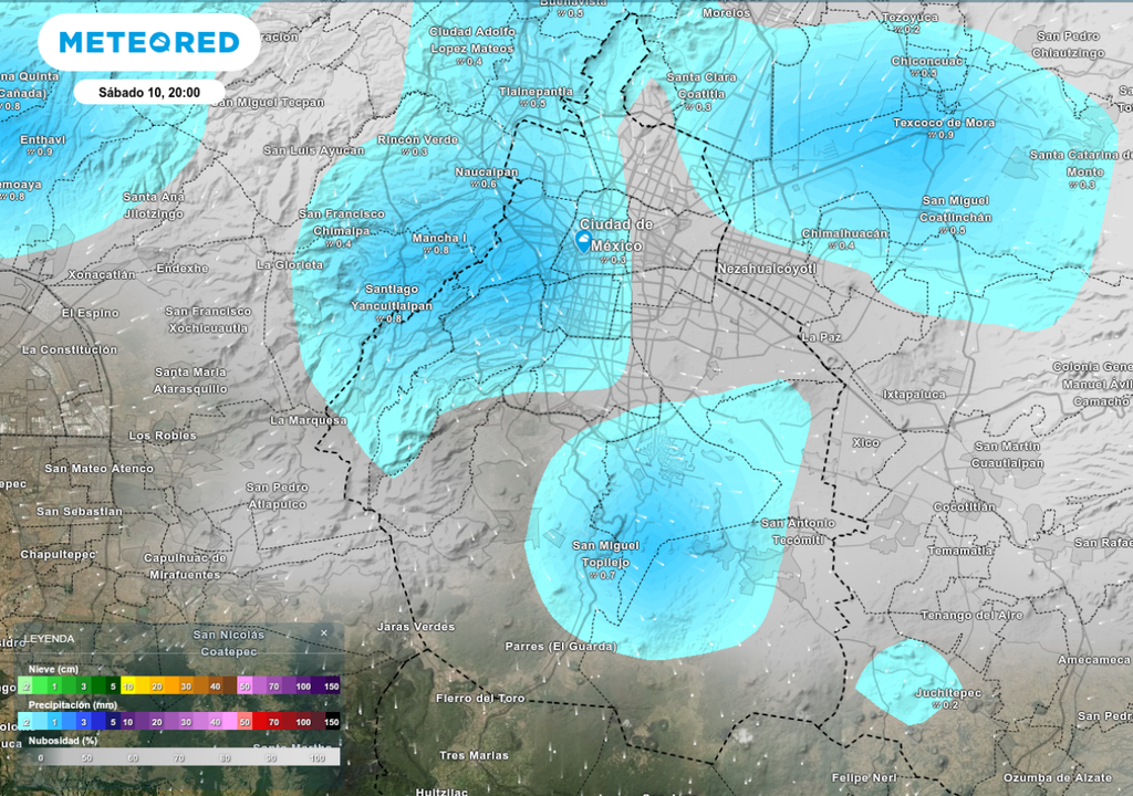 pronostico; estado del tiempo;CDMX; hidrometeorologia; acumulados; precipitaciones; tormentas; frente frio