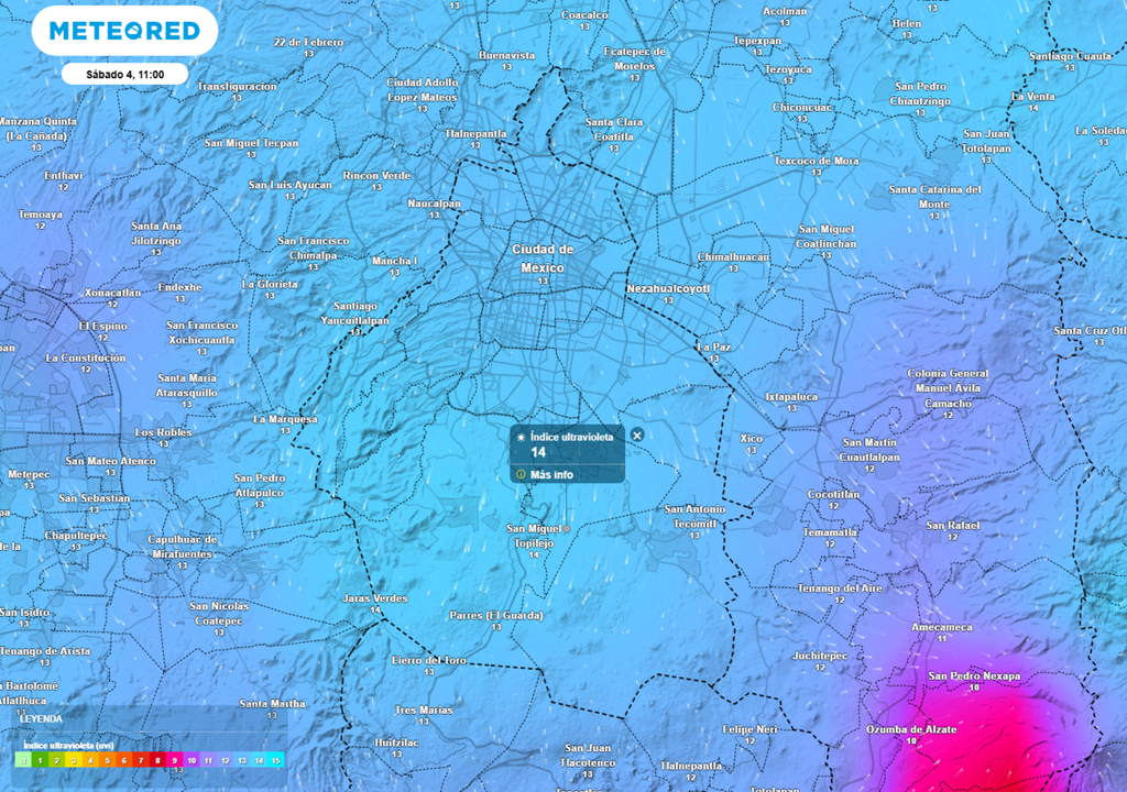 Habrá altos valores de radiación ultravioleta entre las 11 a.m. y hasta las 4 p.m.