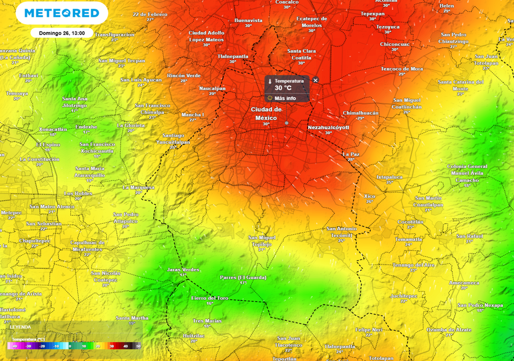 La temperatura máxima oscilará entre 29 y 31 °C. Las tardes más cálidas serán las del sábado y el domingo.