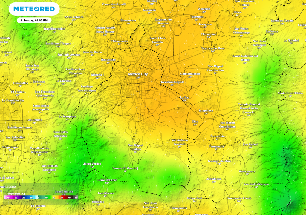 Tardes de sábado y domingo con temepraturas máximas que oscilarán entre 24 y 26 °C.