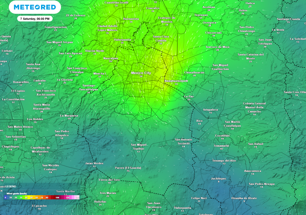 El fin de semana, y en el horario de la tarde, habrá rachas de vientos mayores a 35 km/h en el centro de la ciudad.