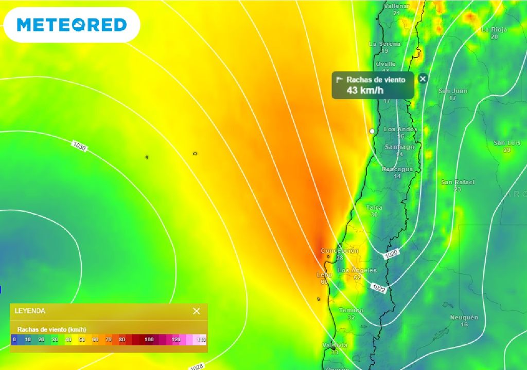 Rachas de viento ECMWF Rachas de viento ECMWF