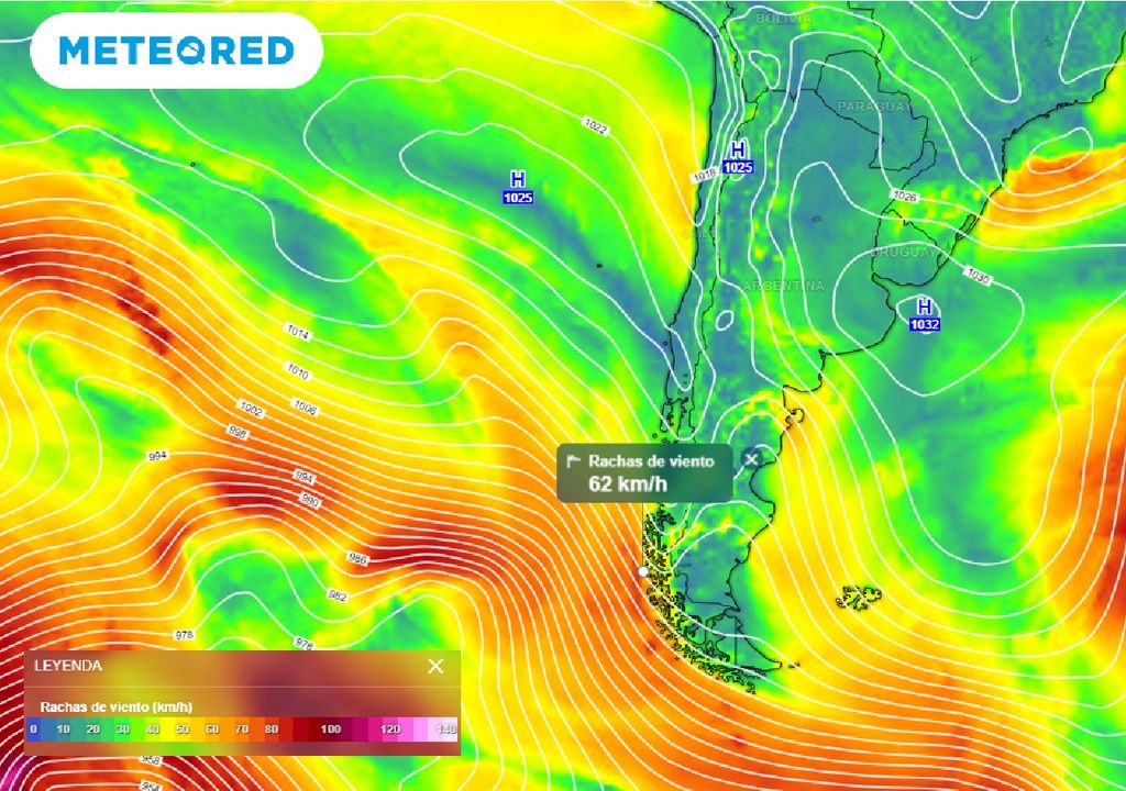 Rachas de viento ECMWF